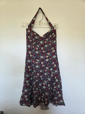 Rampage Floral Halter Dress 90s Y2K style